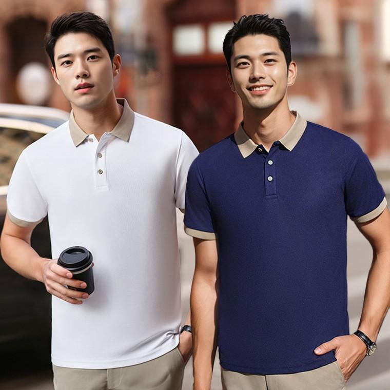 남자 여름 카라 반팔 티셔츠 무지 배색티 기본티 쿨티셔츠