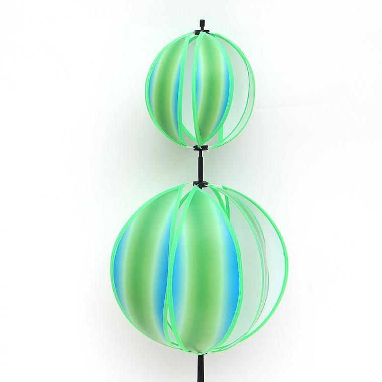 2단 공모양 바람개비 2개 세트 그린