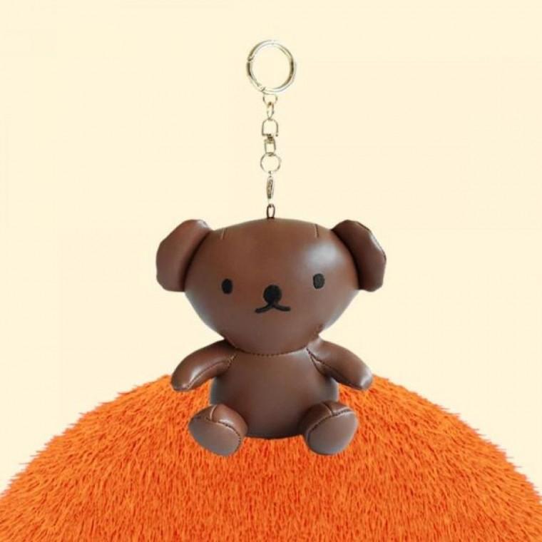 캐릭터 PU 인형 키링 봉제인형 가방고리 곰돌이 - 브라운