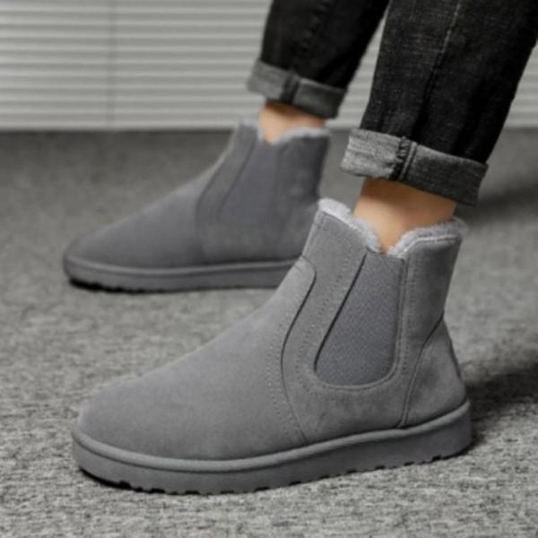 남자 방한 털 안감 워커 앵클 패딩 겨울 보온 부츠 신발 부츠 남자 슬리퍼 패딩 겨울 털워커 화 로퍼