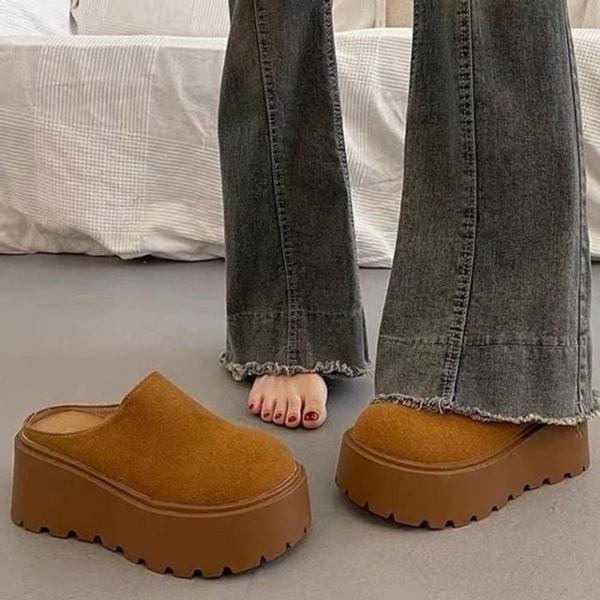 러그솔 통굽 방한 여성 2컬러 슬리퍼 LK BLT12 웨지슬리퍼 패션슬리퍼 데일리슬리퍼 여성슬리퍼