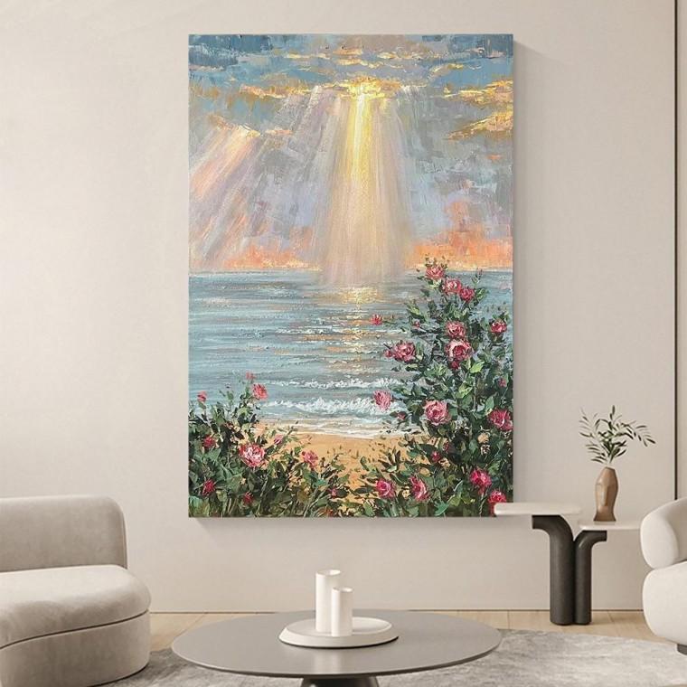 인테리어 3D 장미 캔버스 아트액자 70x100cm