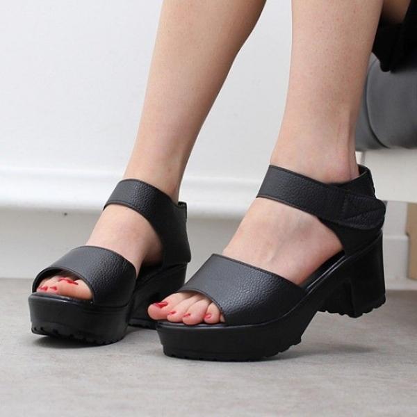 샌들 여자스트랩샌들 여성샌들 슬리퍼 샌달 끈샌들 ZG통굽샌들