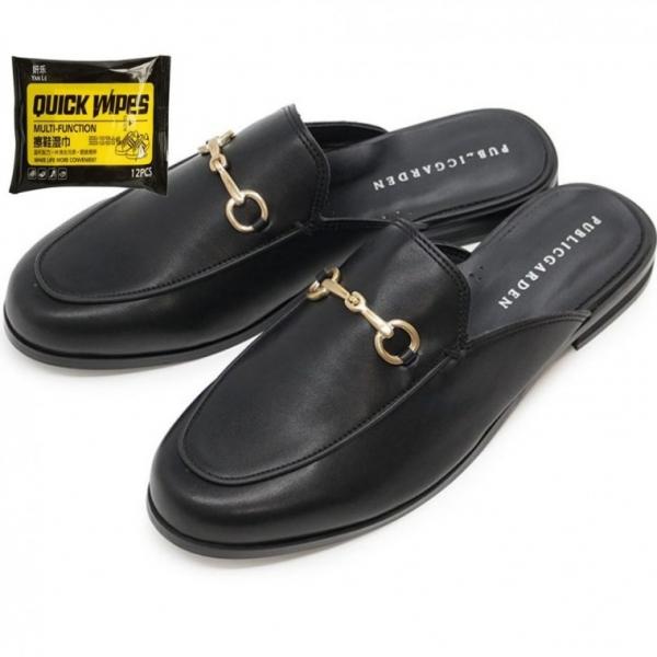 데일리 남자 블로퍼 레더 슬리퍼 구두 캐주얼 블로퍼 신발 세정티슈 세트