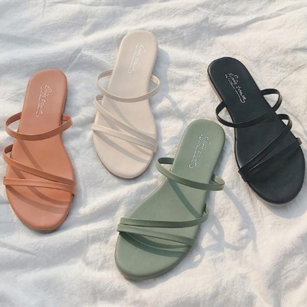 샌들 슬리퍼 여성 4컬러 스트랩샌들 여름쪼리 끈샌들