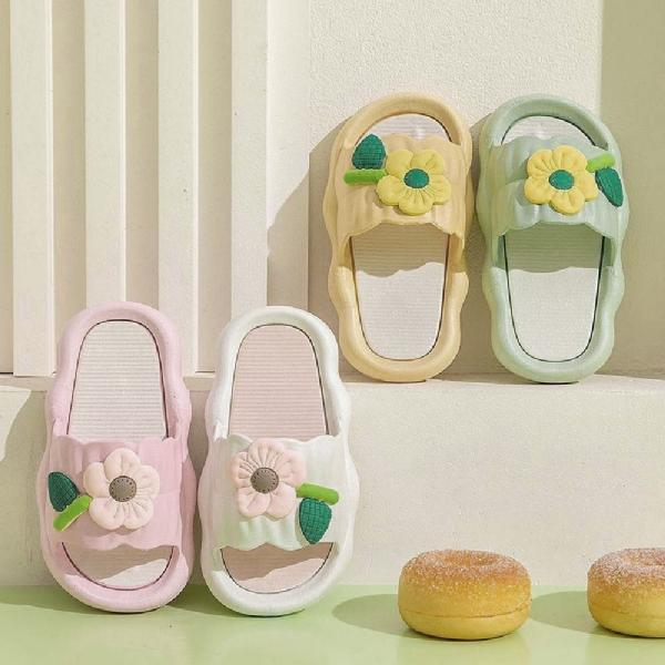 플라워 꽃 키높이슬리퍼 푹신한 편한슬리퍼 쿠션좋은