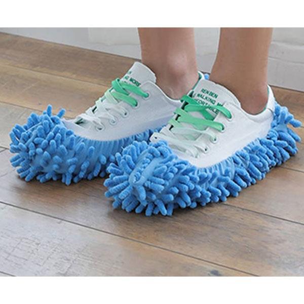 바닥청소용 걸레 청소 극세사 융 슬리퍼 청소덧신