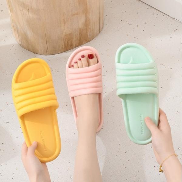 스트링 라인 슬리퍼(201)  통굽슬리퍼  무소음 실내화 층간소음 방지 거실화 미끄럼 방지 욕실화