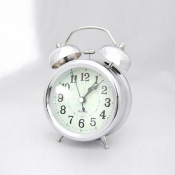 야광 아이언 트윈 알람 탁상시계