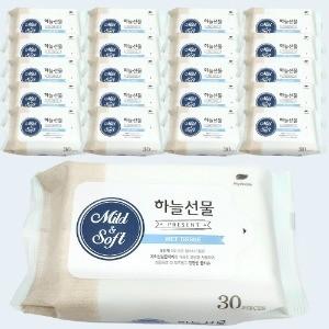 하늘선물 물티슈 30매X10팩 300매 / 1335-10 휴대용티슈