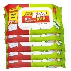 물걸레청소포(중)25매X5팩 125매 / 0529-5 청소포 리필 청소 대형 밀대