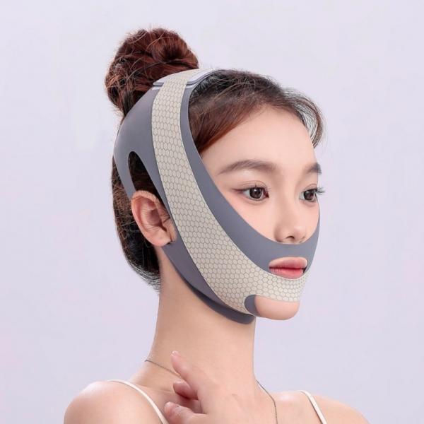 브이라인 리프팅 이중 밴드 얼굴탄력 보호대 브이밴드