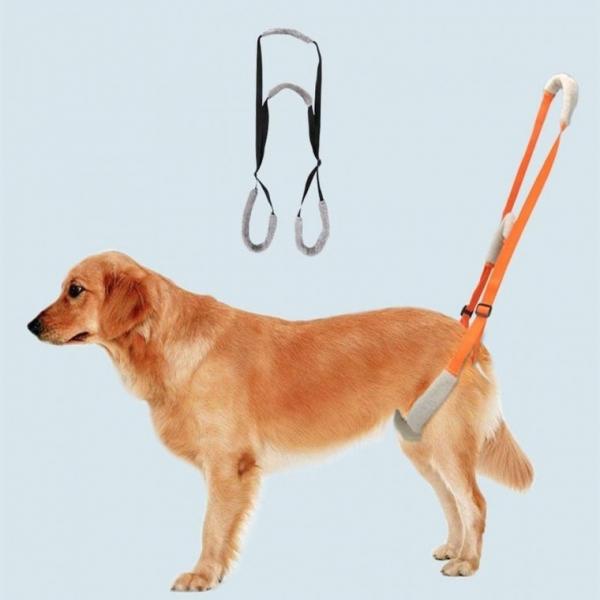강아지 보조하네스 뒷다리용 보조띠 조절가능 보행 강아지 노령견 기 뒷다리 보행 탈구보호대 조절가능