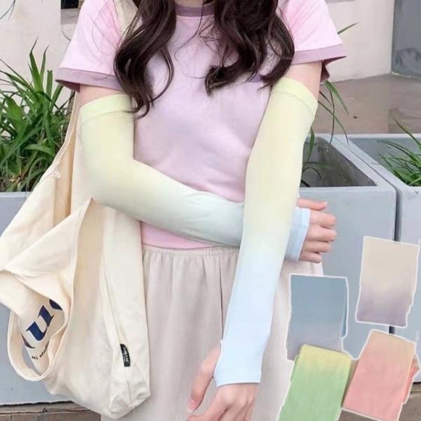 그라데이션 아이스 팔 토시 쿨 보호대 UV차단 등산 골프 차가운 원단 여성 여자 운전 안티UV 여름 햇빛 자