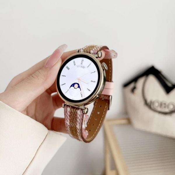 갤럭시워치5 40mm 44mm 가죽밴드 스트랩 격자패턴 시계줄