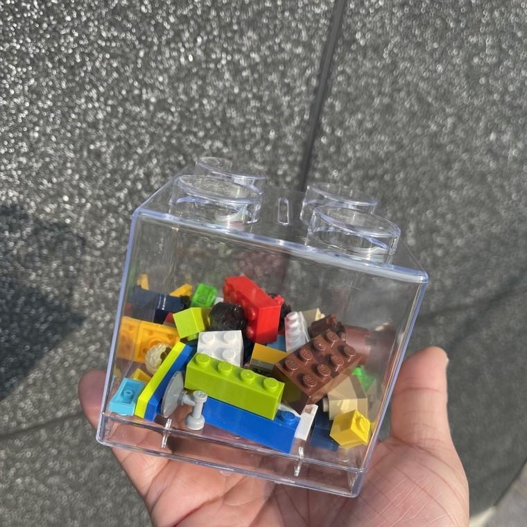 아크릴 저금통 블럭 보관함