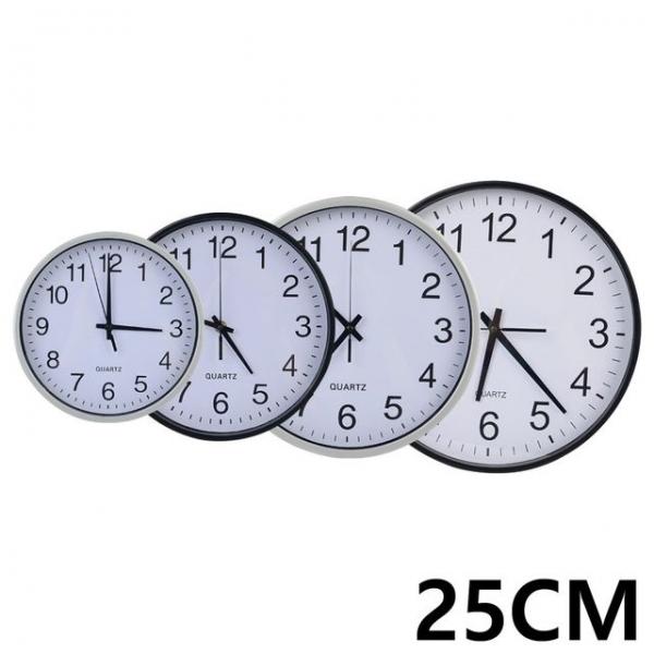 원형 벽시계 25cm 무소음 벽걸이 시계 사무실 학교