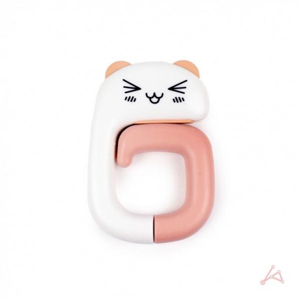 캐릭터 가방걸이 핑크 고양이