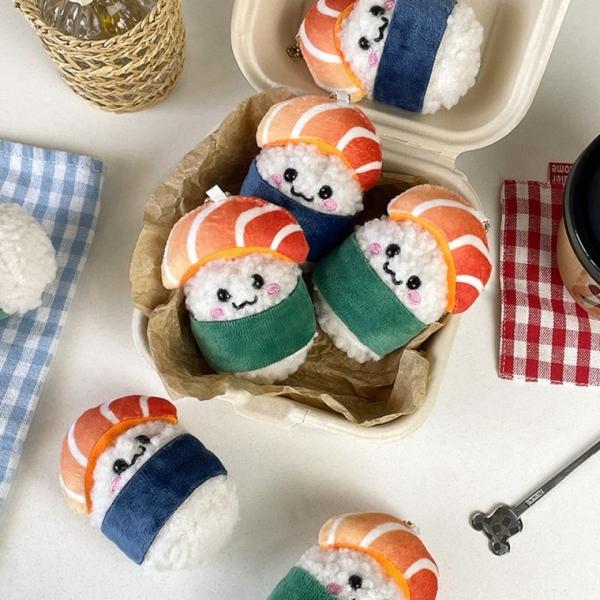 연어초밥키링 인형키링 귀여운 가방키링 가꾸 차 키링