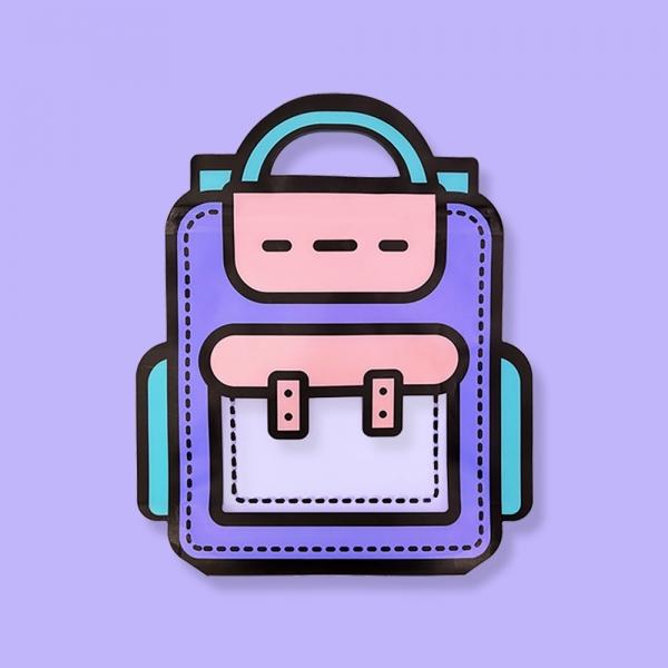 책가방 포장 지퍼백(퍼플)