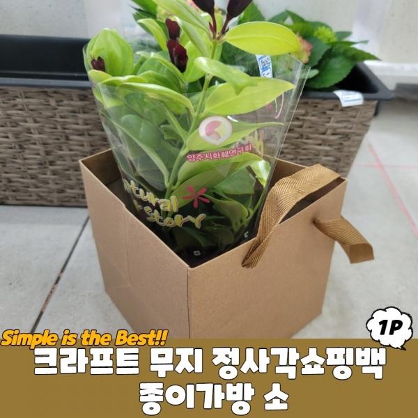 크라프트 무지 정사각쇼핑백 종이가방 소
