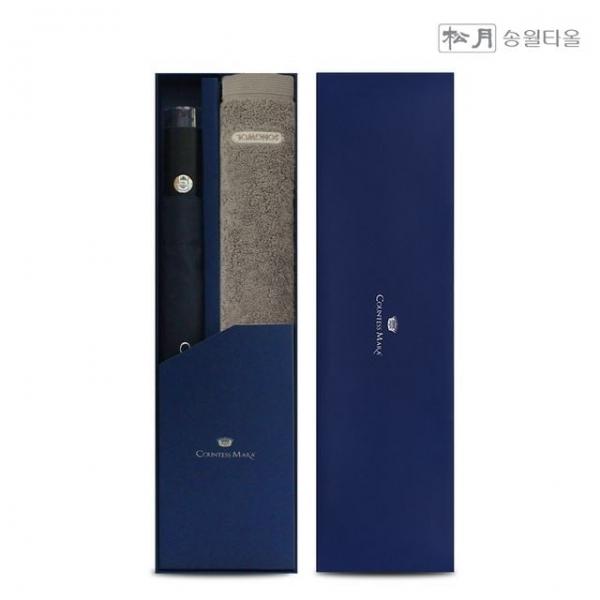 송월타올 포인트 200g 1P+CM 2단 도트보더우산 1P세트