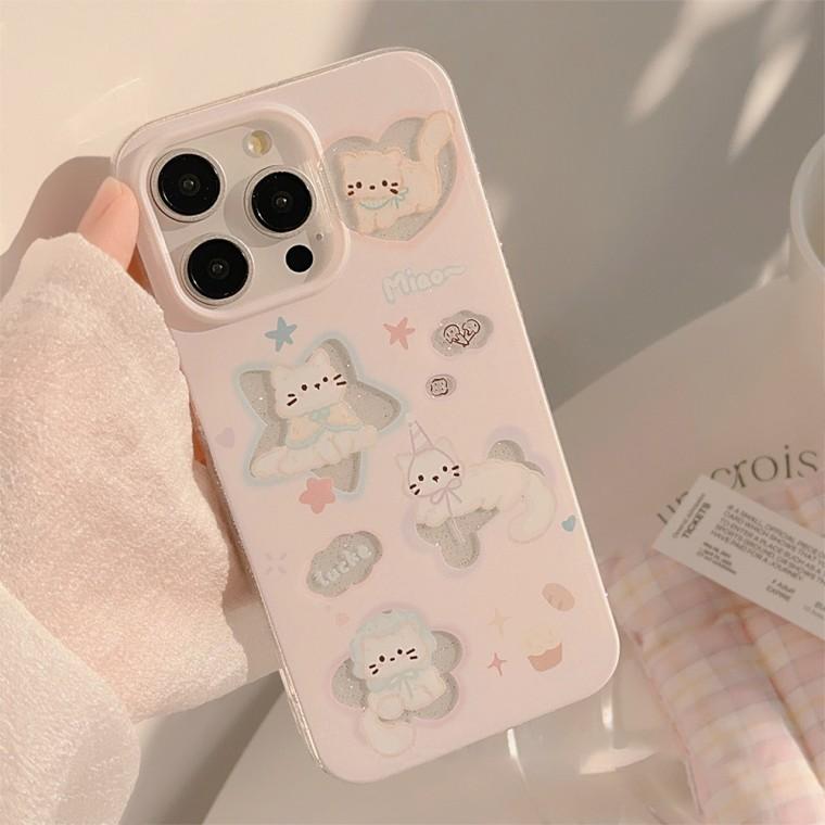 글리밍유 아이폰케이스 아이폰젤리케이스 아이폰실리콘케이스 아이폰글리터케이스 귀여운아이폰케이스 고양