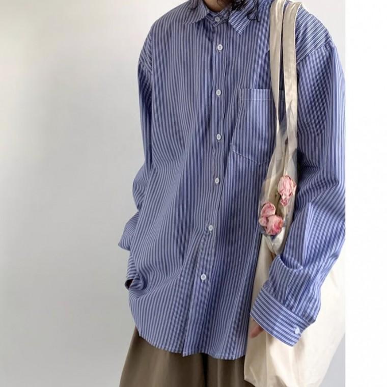 호윤상회 오버핏 빈티지 스트라이프셔츠 드레스셔츠 반팔티셔츠 셔츠코디 오버핏셔츠 화이트셔츠