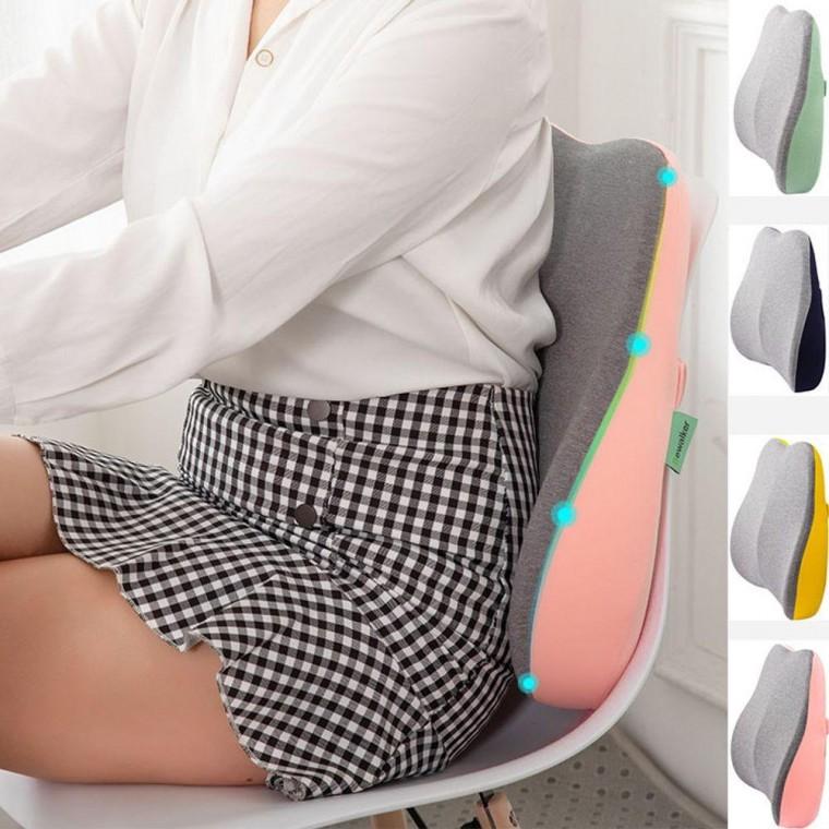 메모리품 사무실 허리 쿠션 받침 의자 등받이 디스크 등쿠션 쇼파 침대 4컬러 자동차