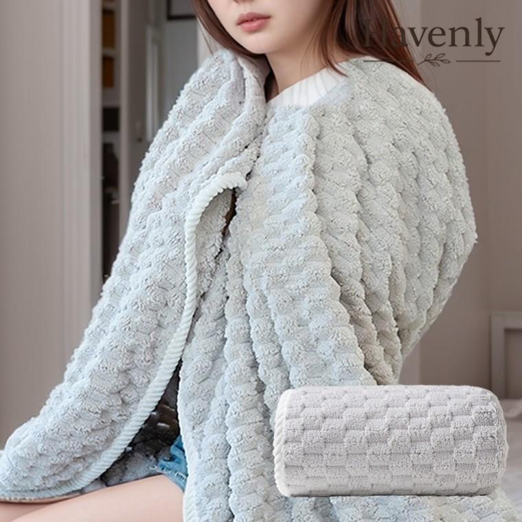 헤이븐리 그레이 체크 벨벳 클라우드 베일 목욕타월 잘마르는수건 선물용 부드러운 보풀없는 비치 대형타월
