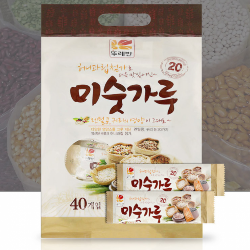 뚜레반 아침대용 고소한 흑임자 서리태 귀리 미숫가루 스틱 대용량 26gx40봉 미수가루