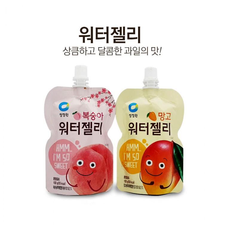 청정원 워터젤리 복숭아 망고 과일맛 쥬스