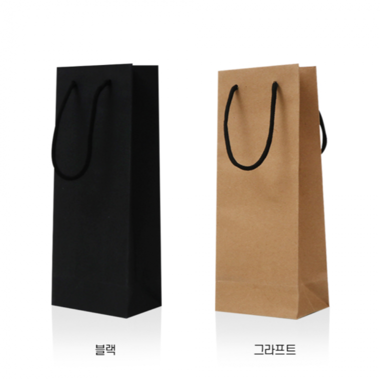 와인쇼핑백 크라프트 선물용 답례품 포장 쇼핑백