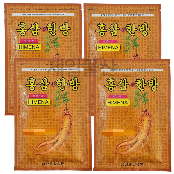 홍삼한방 건강패드 20매 찜질팩 패치 진한 한방 4개