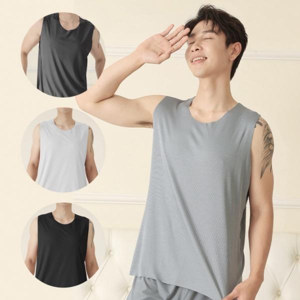 남성루즈핏U넥홀겹나시 헬스장 운동복 트레이닝 나시