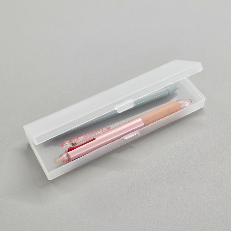 심플 반투명 무지 플라스틱 사각 필통 연필 케이스 소