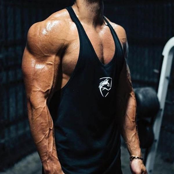 운동복 머슬핏 짐웨어 남자 헷스 나시 울프 늑대 그림