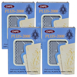 칩스 포커 트럼프 카드 플라스틱 고급 포커세트 4개
