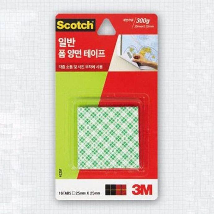 3M 양면테이프 시트형 흰색 폼 양면 테이프 16p