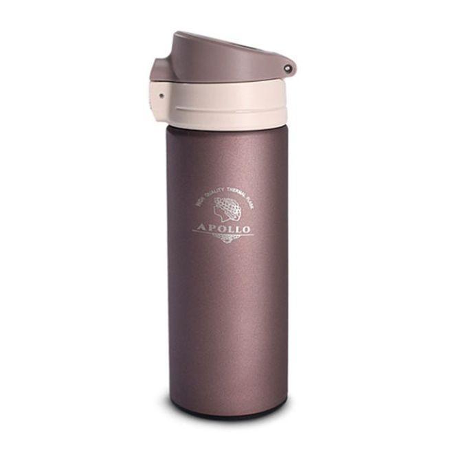 아폴로 스텐 텀블러 물병 물통 보틀 브라운 400ml
