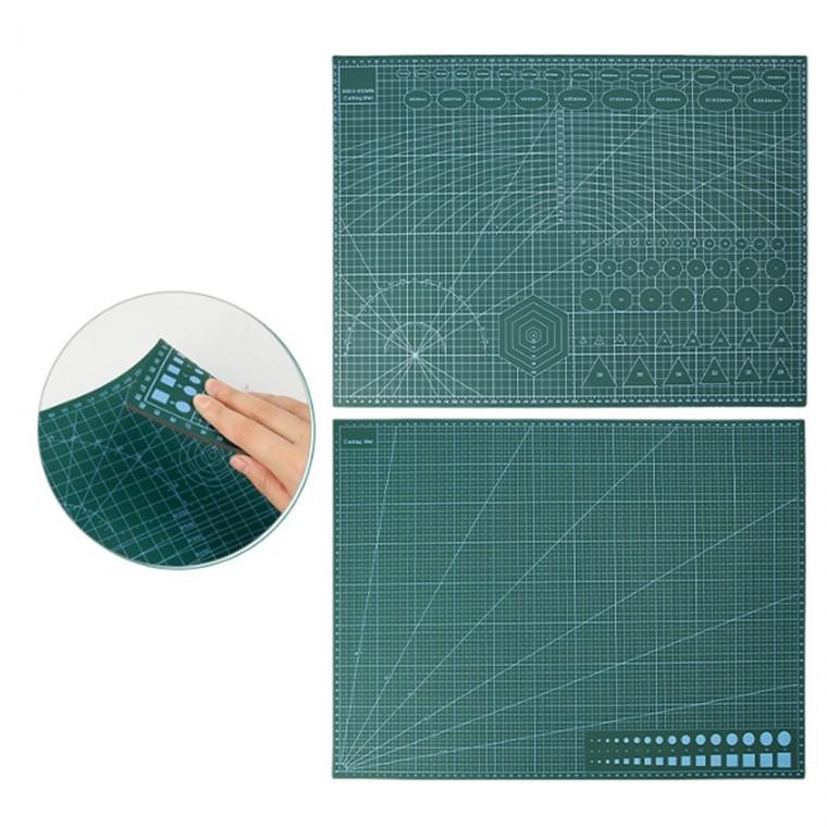 양면 녹색 커팅 매트 책상 고무 매트 판 깔개 A2 (두께3mm)