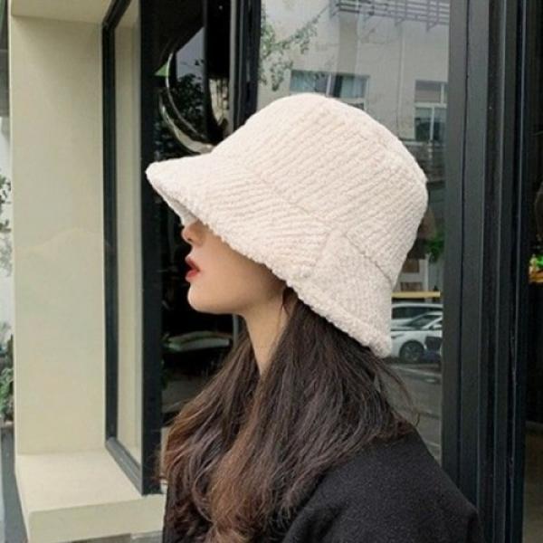 램스울 3컬러 여성 벙거지 모자