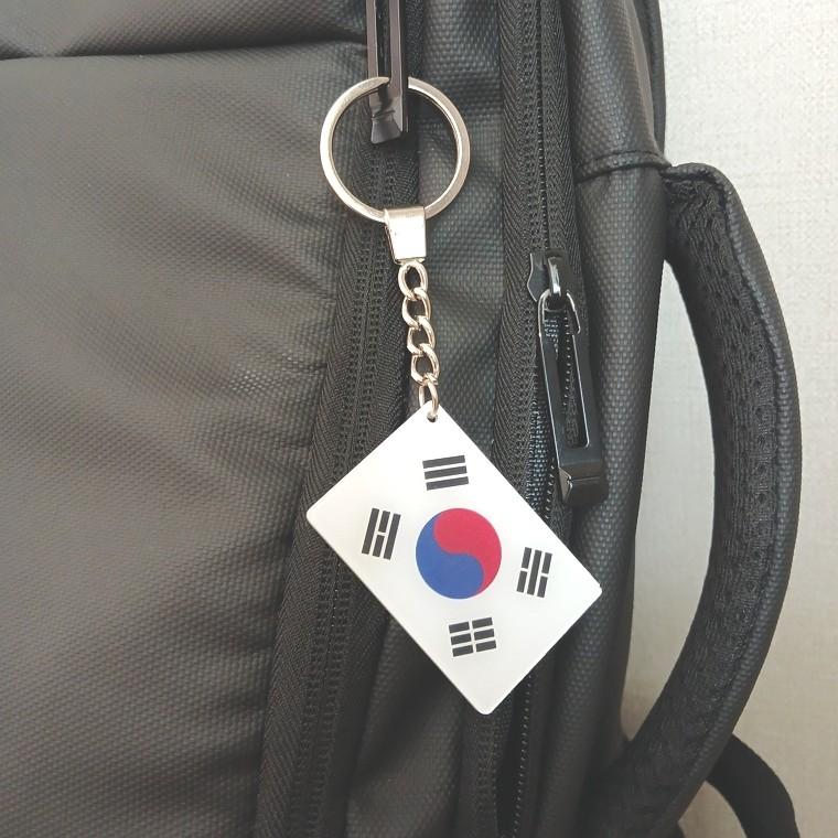 가로 5cm 양면 태극기 키링 열쇠고리 소품 선물
