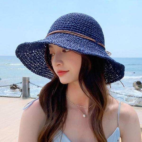 OSM-1006112 왕골 라피아햇 리본 바캉스모자