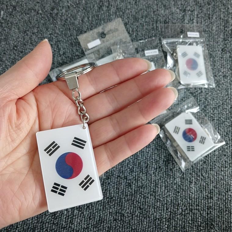 5×3.5cm 양면 태극기 키링 열쇠고리 여행 선물