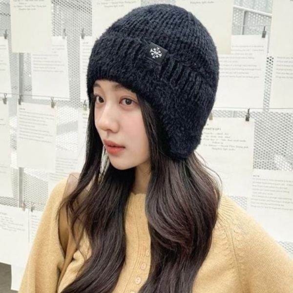 귀달이비니 귀덮는 모자 겨울 캐주얼 포근한 털모자