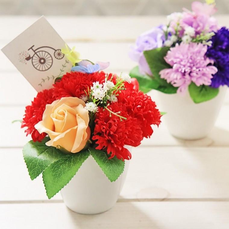 버터플라이 비누꽃 카네이션 화분 어버이날 스승의날 부모님 선생님 감사 축하 선물 전용케이스