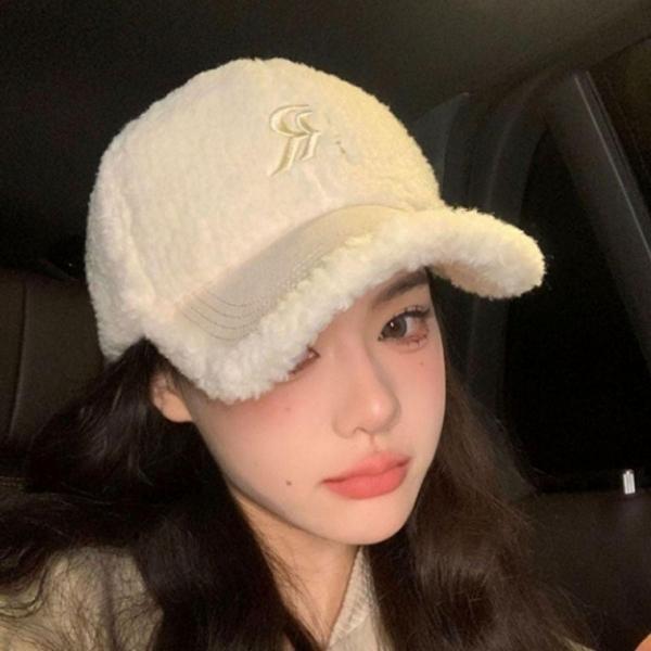 여성 털 볼캡 모자 자외선 차단 골프 여행