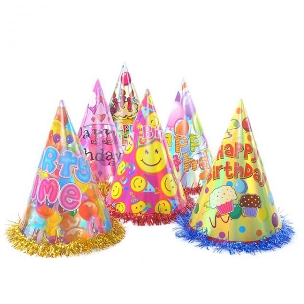 홀로그램 생일 고깔 모자 일반 생일 파티 돌잔치 징식