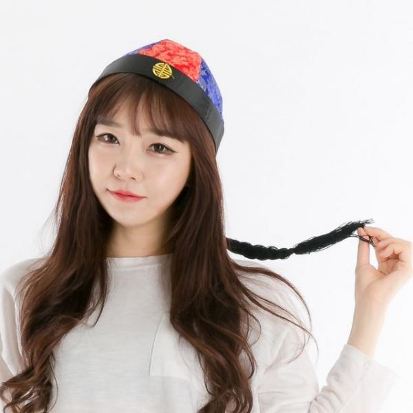차이나 모자 대 레드블루 파티모자 파티용품 코스프레